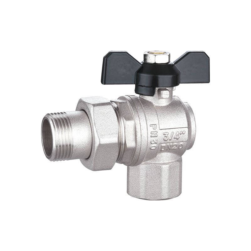 วาล์วทองเหลืองสามเหลี่ยมพร้อมบอลวาล์วคอนเนคเตอร์ AMT-2050