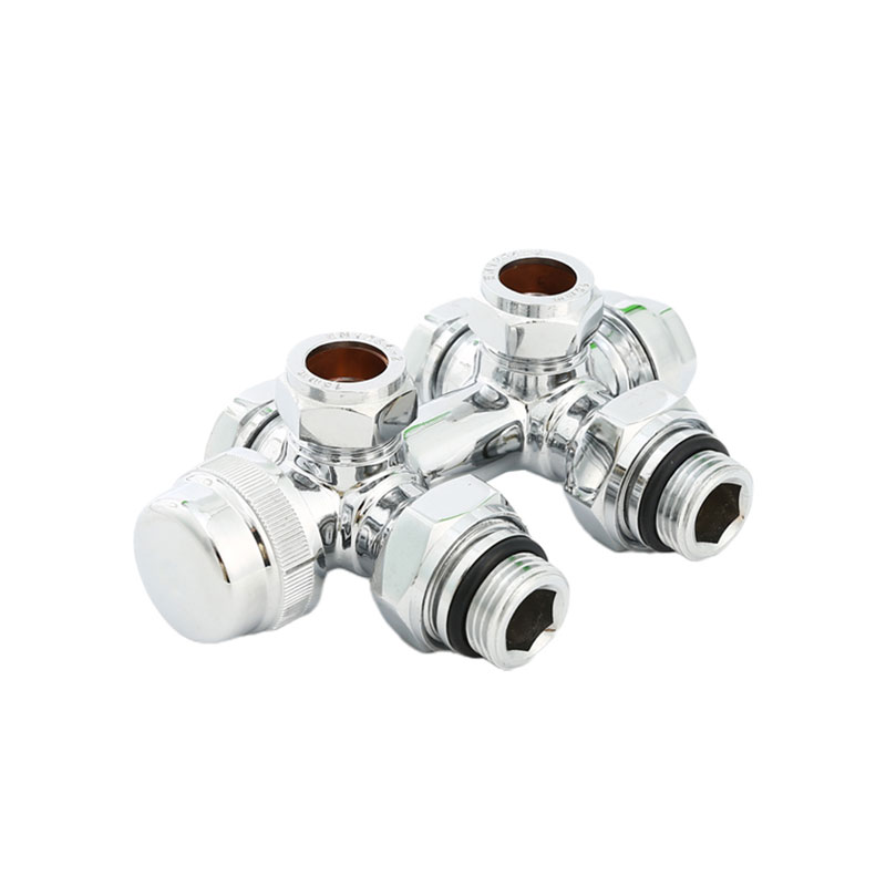 วาล์วหม้อน้ำ ทองเหลืองชุบโครเมียม AMT-4036